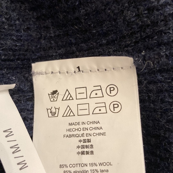 Michael Kors navy cotton blend sweater size medium - Picture 5 of 6